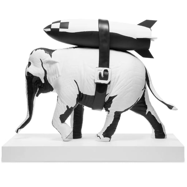 MEDICOM X BRANDALISM X BANKSY "HEAVY WEAPONRY" ELEPHANT SCULPTURE