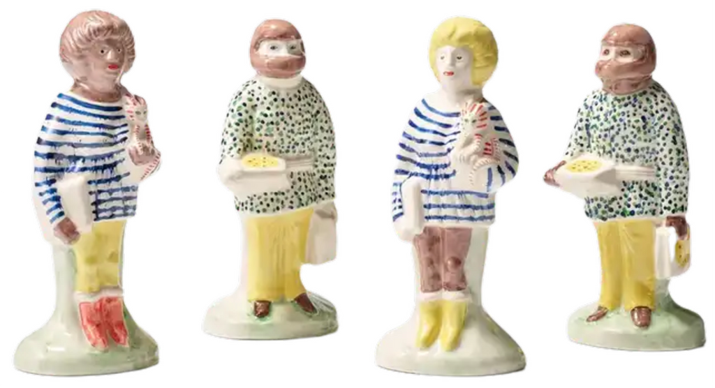 GRAYSON PERRY- FULL SET OF HOMEWORKER & KEY WORKER STAFFORDSHIRE FIGURES