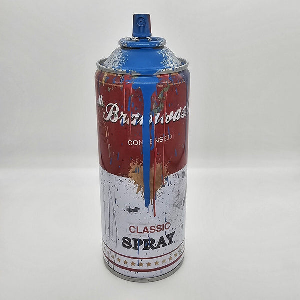 MR BRAINWASH- CAMPBELLS HAND FINISHED SPRAY CAN (CYAN)