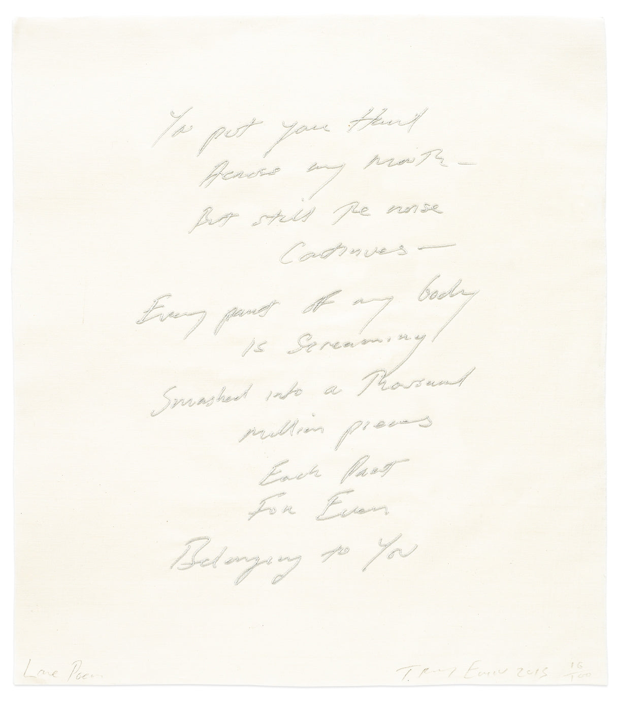 TRACEY EMIN- LOVE POEM