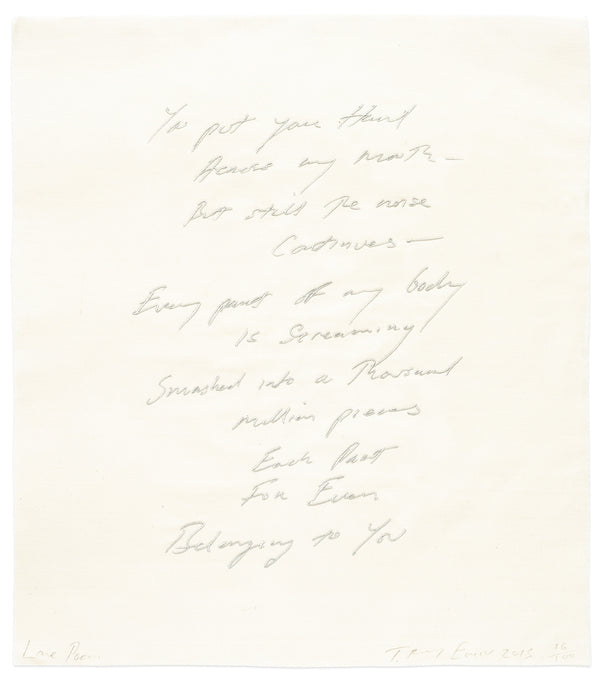 TRACEY EMIN- LOVE POEM