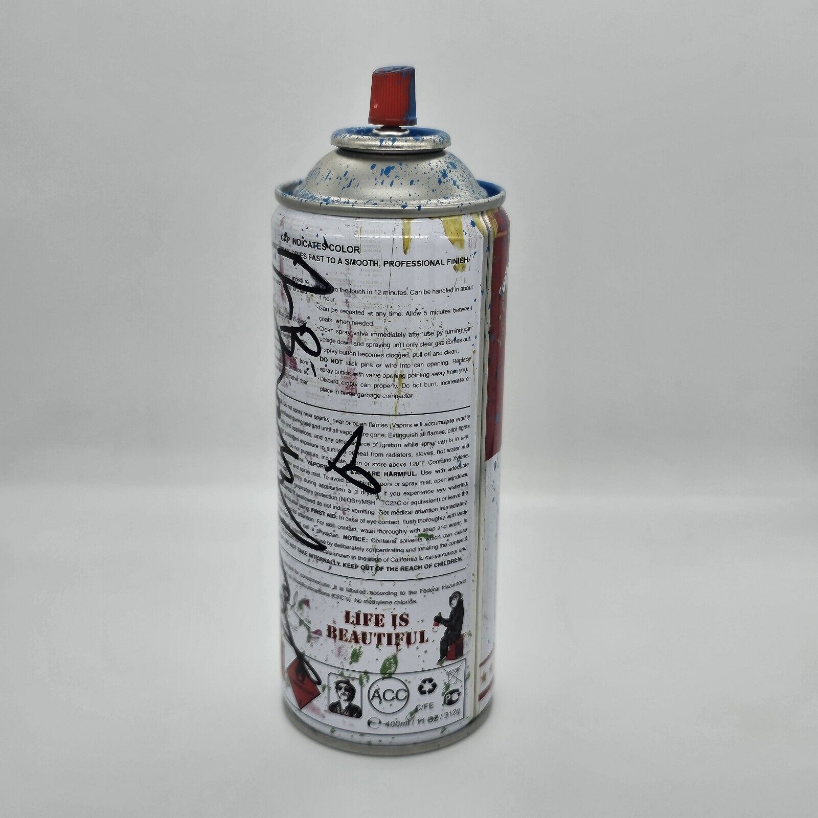 MR BRAINWASH- CAMPBELLS HAND FINISHED SPRAY CAN (CYAN)