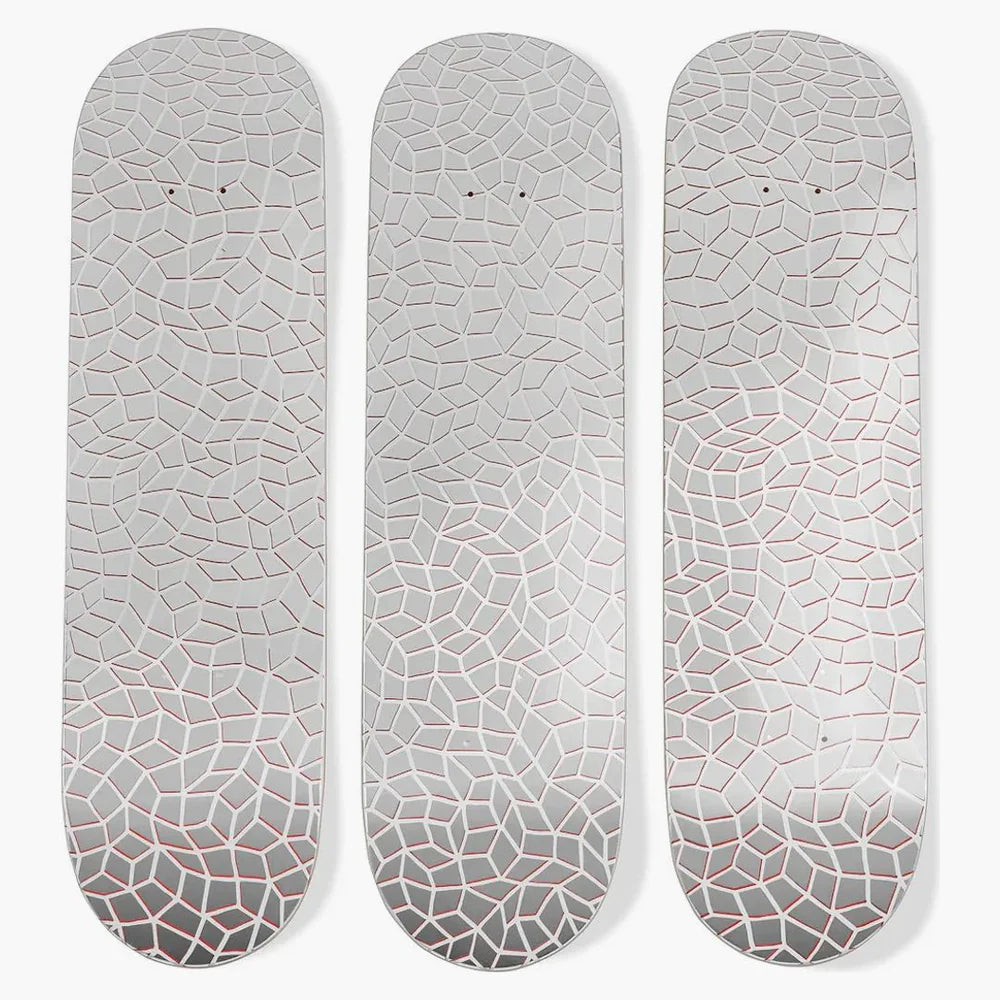 YAYOI KUSAMA INFINITY NETS MIRROR TRIPTYCH SKATEDECKS