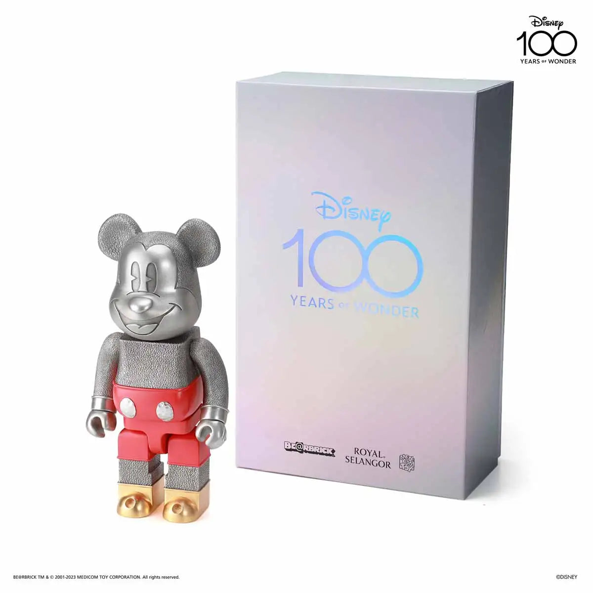 BE@RBRICK MICKEY MOUSE DISNEY 100th ANNIVERSARY X ROYAL SELANGOR