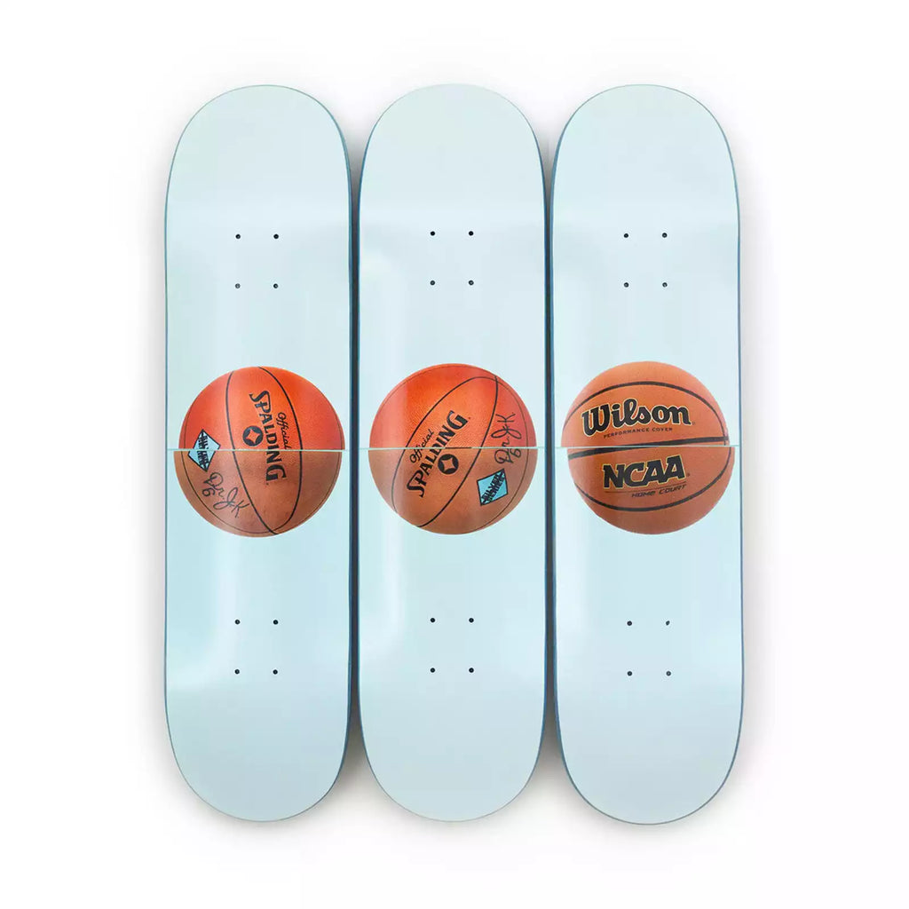 JEFF KOONS- THREE BALL 50/50 TANK TRIPTYCH SKATE DECKS SET