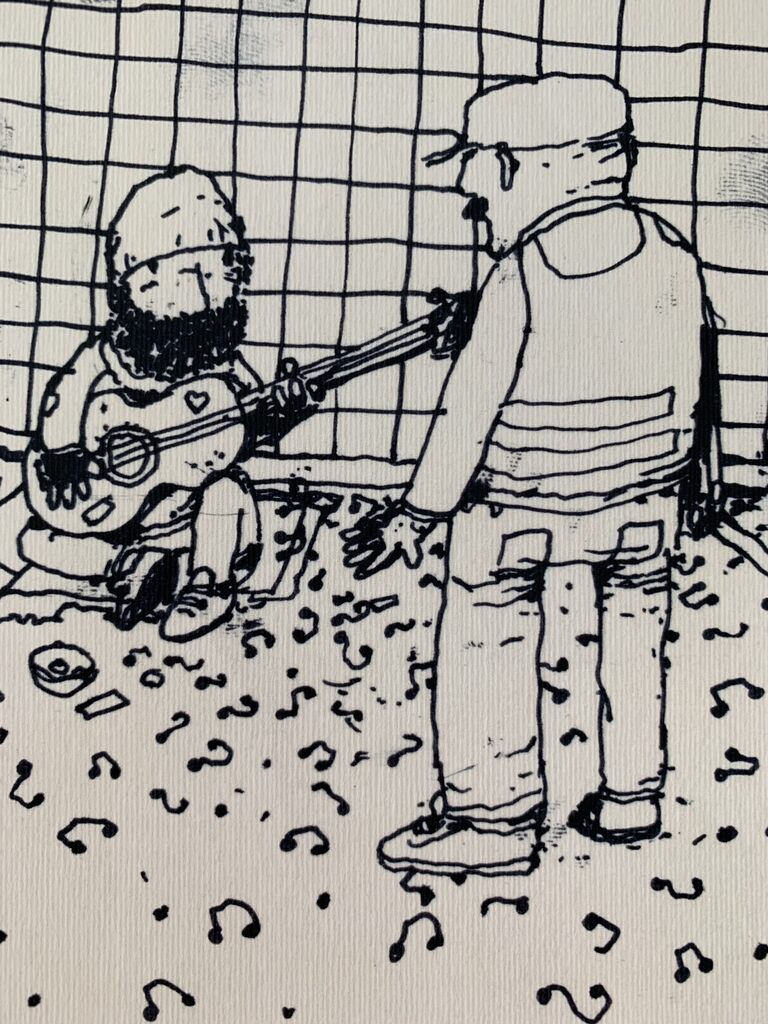DRAN- MUSICAL MELODY, DESSIN DU JOUR, HAND SIGNED