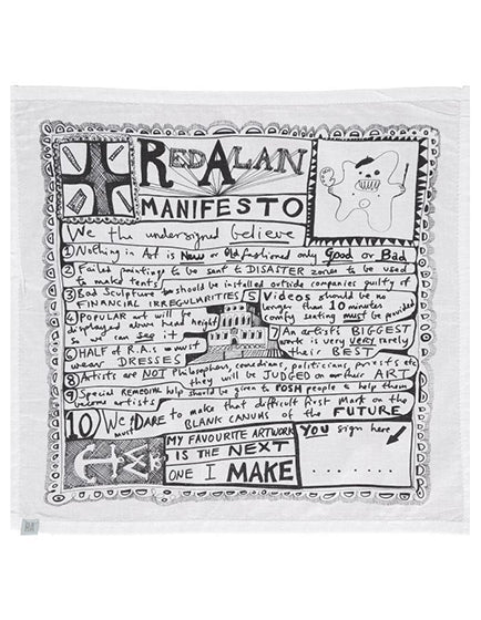 GRAYSON PERRY “RED ALAN MANIFESTO” HANDKERCHIEF