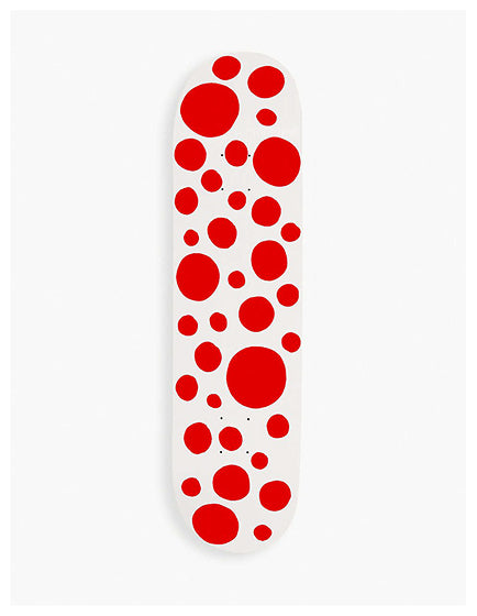 YAYOI KUSAMA RED BIG DOTS SKATE DECK
