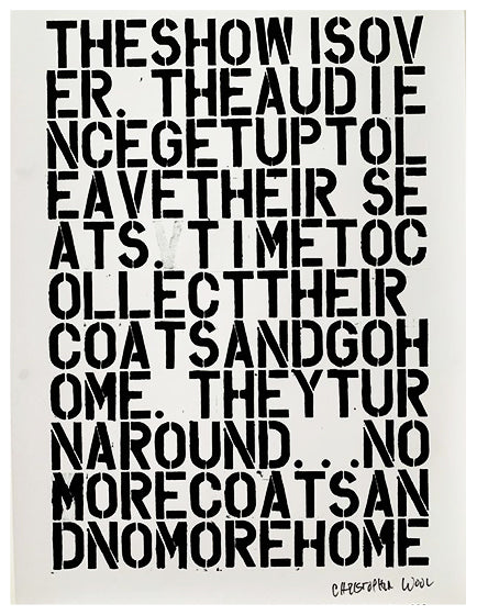 CHRISTOPHER WOOL & FELIX GONZALEZ-TORRES, UNTITLED