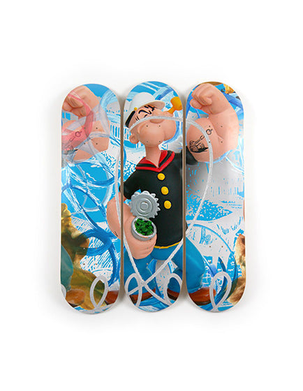 JEFF KOONS- POPEYE TRIPTYCH SKATE DECKS, 2021