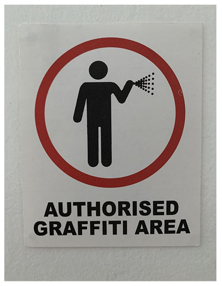 BANKSY AUTHORISED GRAFFITI AREA STICKER