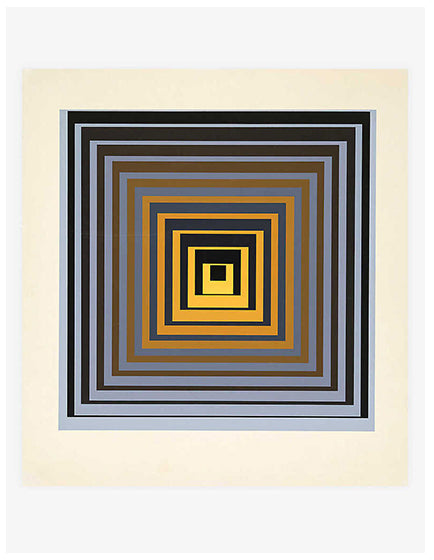 VICTOR VASARELY- VONAL GRIS JAUNE SILKSCREEN PRINT